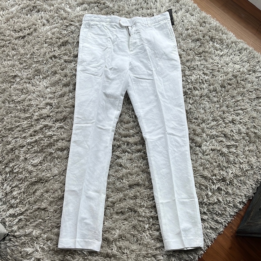 NEW WITH TAGS White linen mens pants brooks brothers
